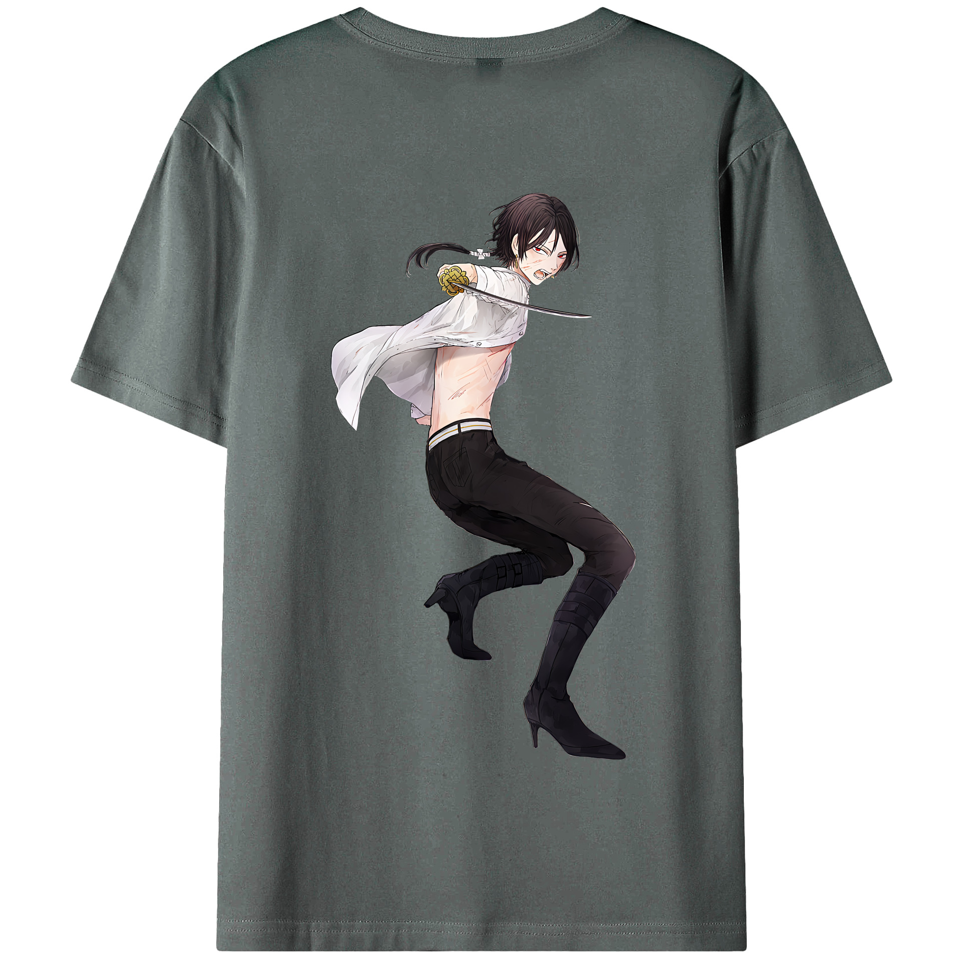 （画像用） 刀剣乱舞 Touken Ranbu 綿100％半袖Tシャツ（背面プリント）